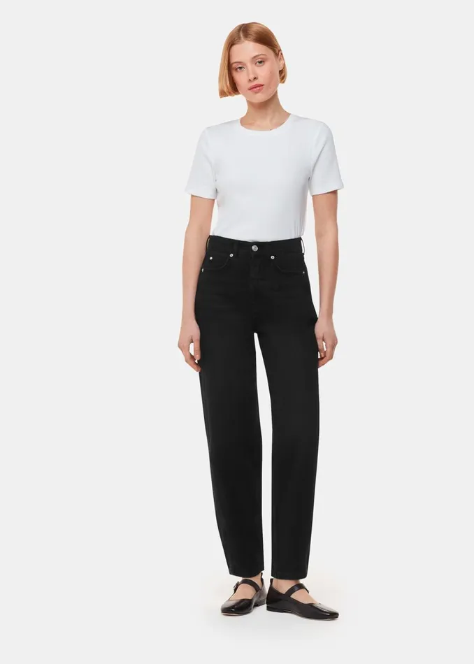 Black Authentic Barrel Leg Jean Women Whistles Trousers