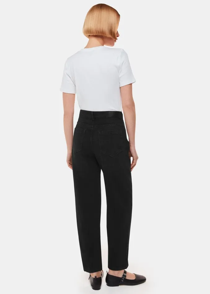 Black Authentic Barrel Leg Jean Women Whistles Trousers