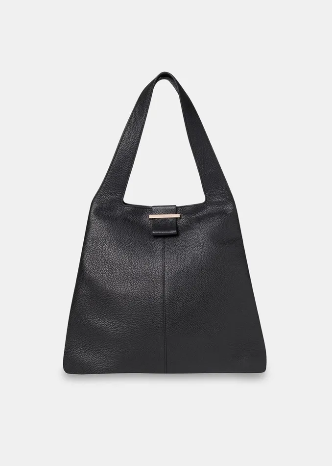 Black Dia Tote Bag Women Whistles Leather