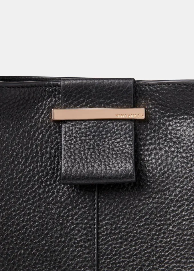 Black Dia Tote Bag Women Whistles Leather