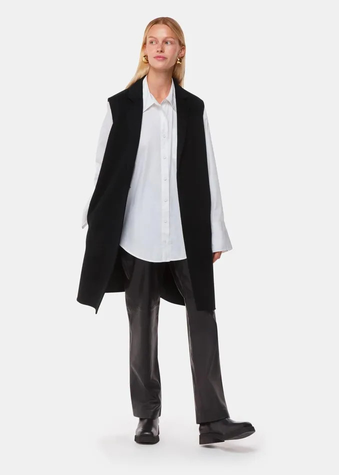 Black Eve Double Face Waistcoat Women Whistles Coats and Jackets