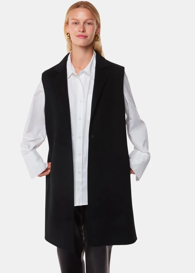 Black Eve Double Face Waistcoat Women Whistles Coats and Jackets