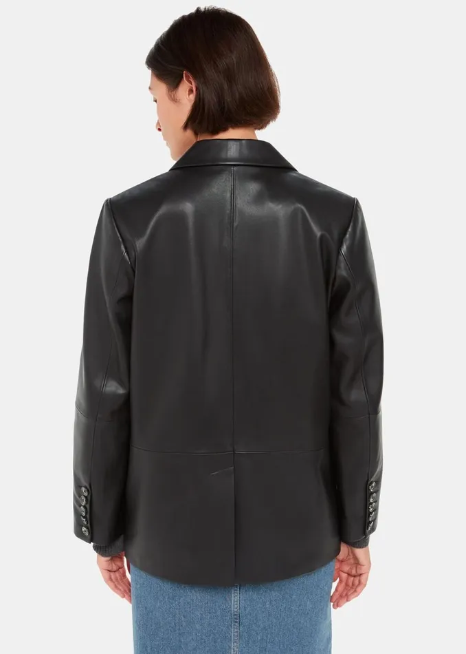 Black Keeley Double Breasted Blazer Women Whistles Coats and Jackets