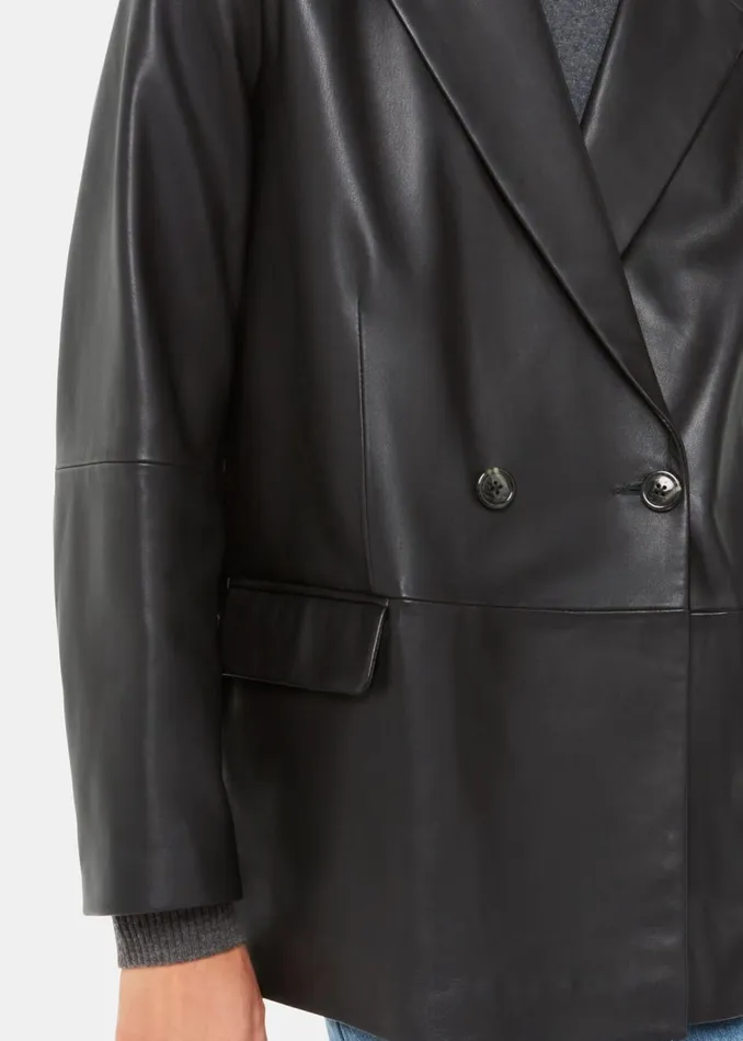 Black Keeley Double Breasted Blazer Women Whistles Coats and Jackets