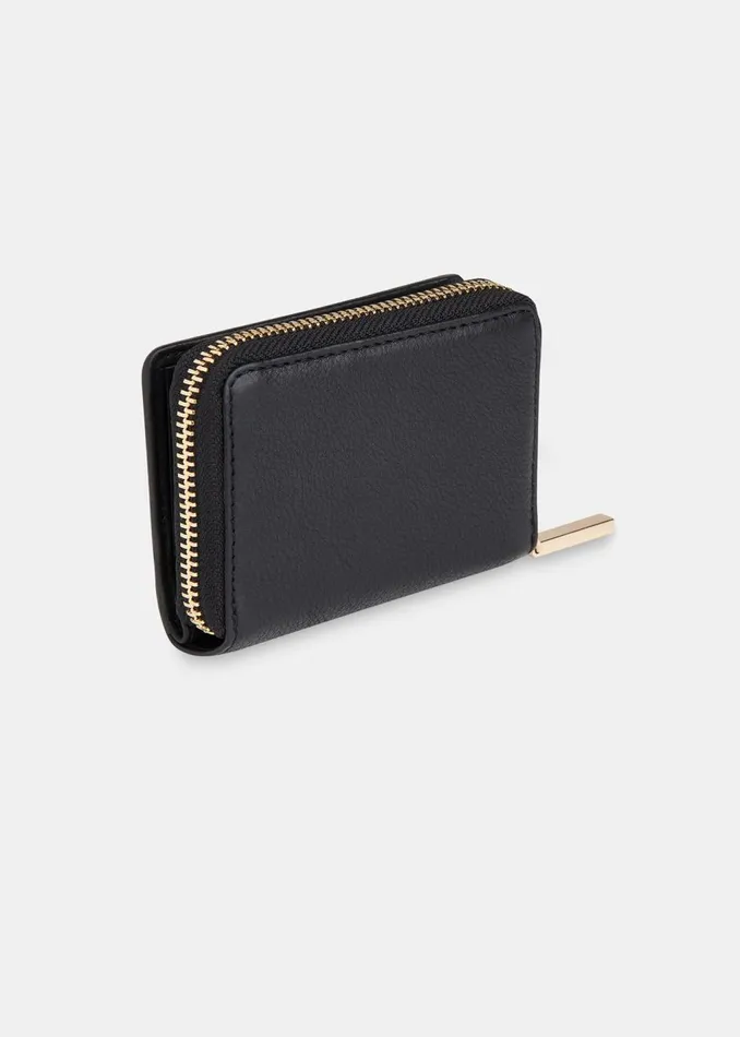 Black Koa Compact Purse Women Whistles Wallets and Cardholders