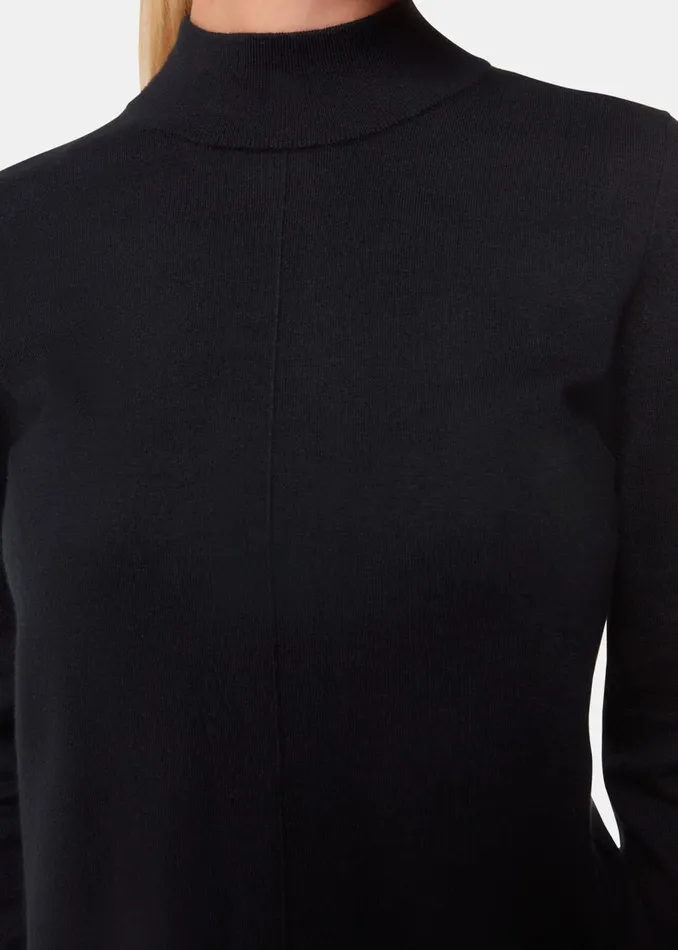 Black Mira Funnel Neck Knit Women Whistles Knitwear and Cashmere