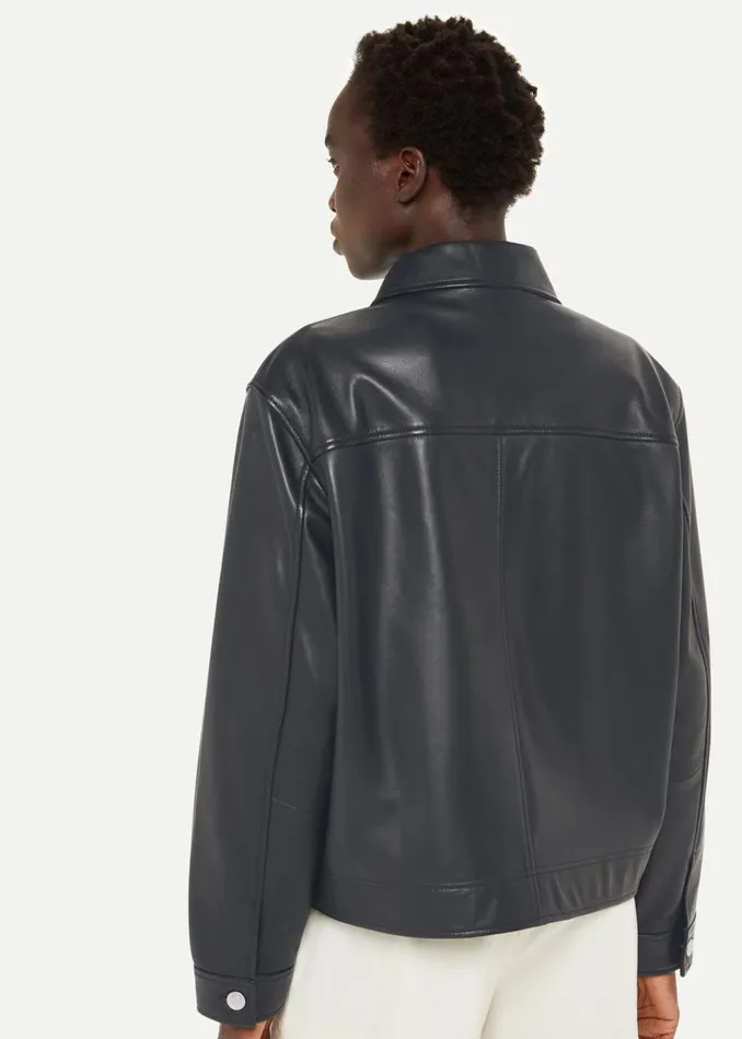 Black Natia Leather Western Jacket Women Whistles Coats and Jackets