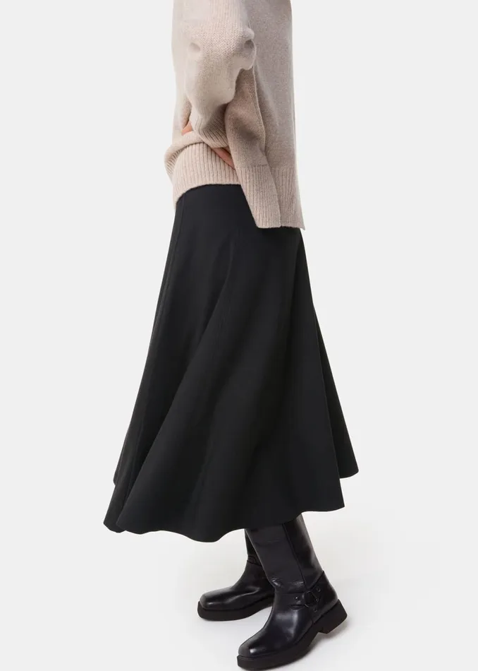 Black Ponte Full Skirt Women Whistles Skirts