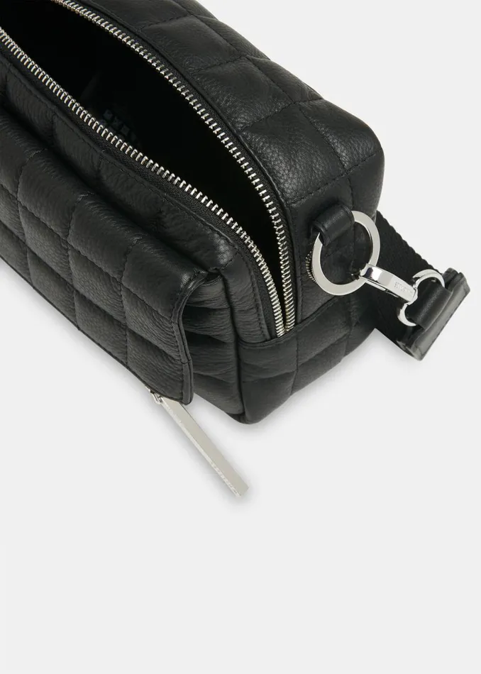 Black Quilted Bibi Crossbody Bag Women Whistles Bibi Bags