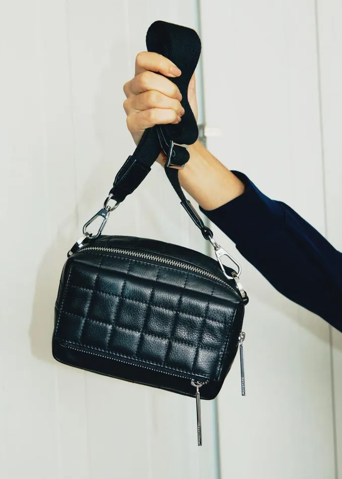Black Quilted Bibi Crossbody Bag Women Whistles Bibi Bags