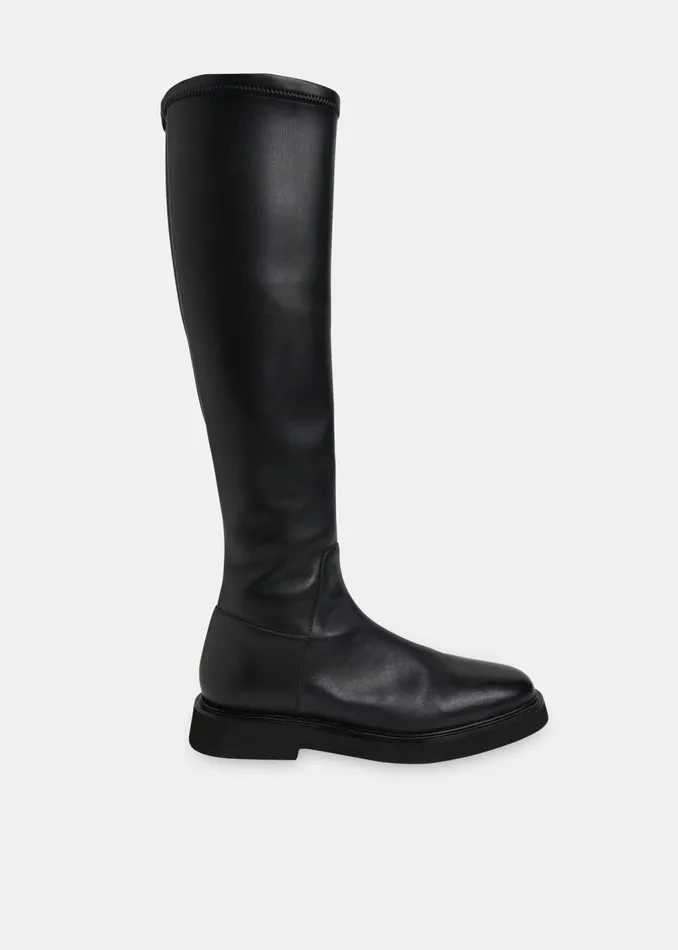 Black Quin Stretch Knee High Boot Women Whistles Boots