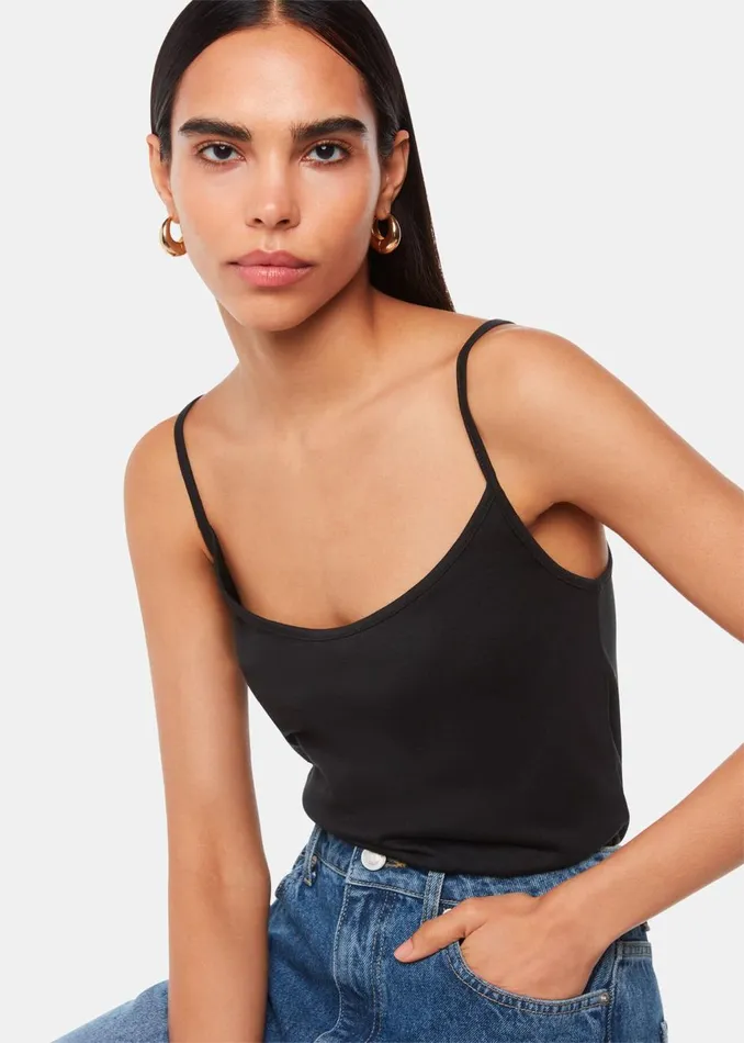 Black Ultimate Cami Top Women Whistles Tops