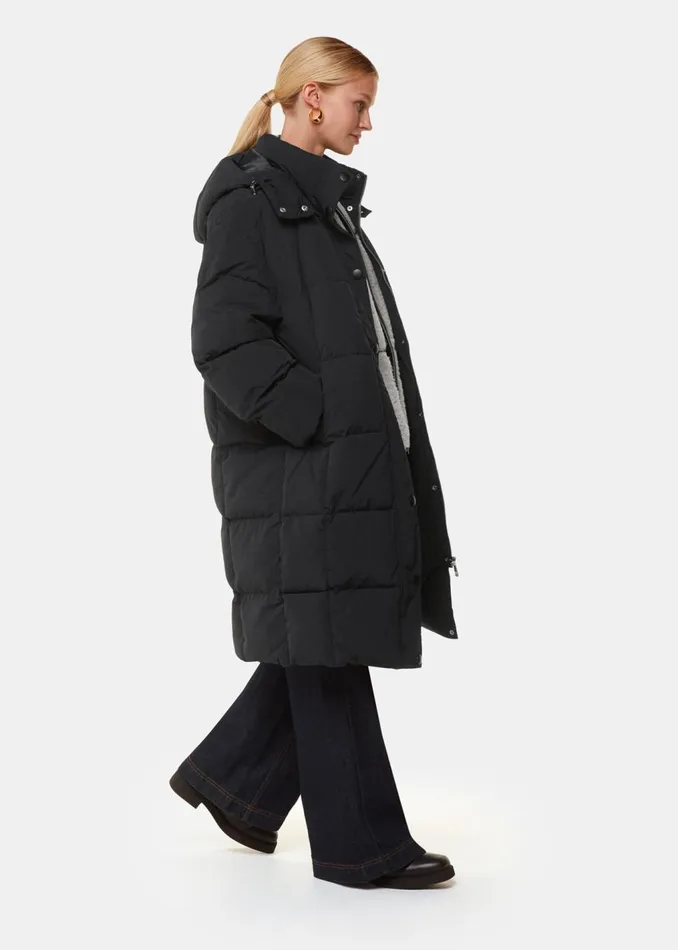 Black Una Puffa Coat Women Whistles Coats and Jackets