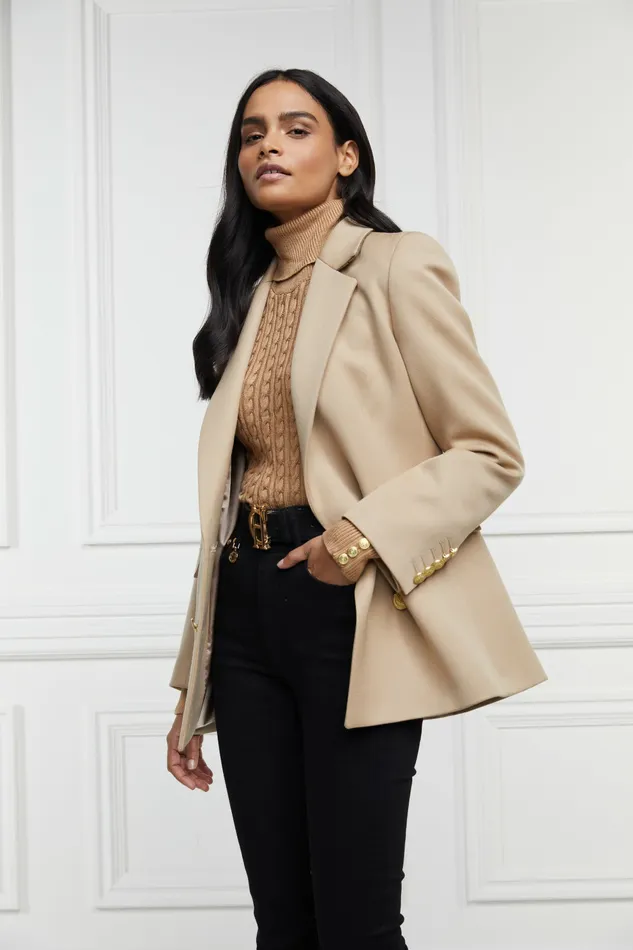 Blazers Double Breasted Blazer Camel Twill Holland Cooper Womens Blazers Double Breasted Blazer Camel Twill Holland Cooper Womens