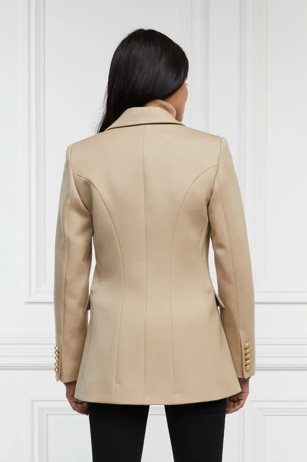 Blazers Double Breasted Blazer Camel Twill Holland Cooper Womens Blazers Double Breasted Blazer Camel Twill Holland Cooper Womens
