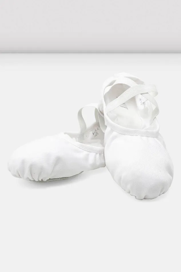 Bloch Ballet Adults Mens Performa Stretch Canvas Ballet Shoes White Canvas