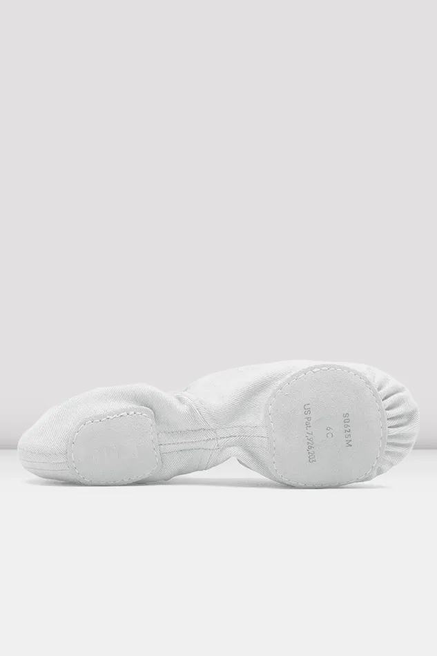 Bloch Ballet Adults Mens Synchrony Stretch Canvas Ballet Shoes White Canvas