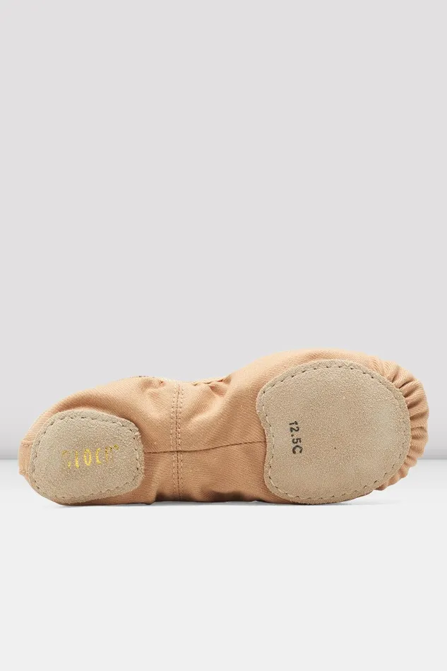 Bloch Ballet Children Childrens Performa Stretch Canvas Ballet Shoes Sand Canvas