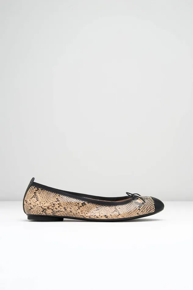 Bloch Ballet Flats Adults Ladies Astra Ballet Flats Tan Python