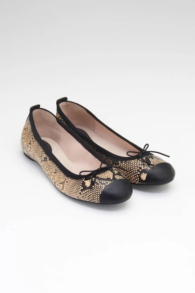 Bloch Ballet Flats Adults Ladies Astra Ballet Flats Tan Python
