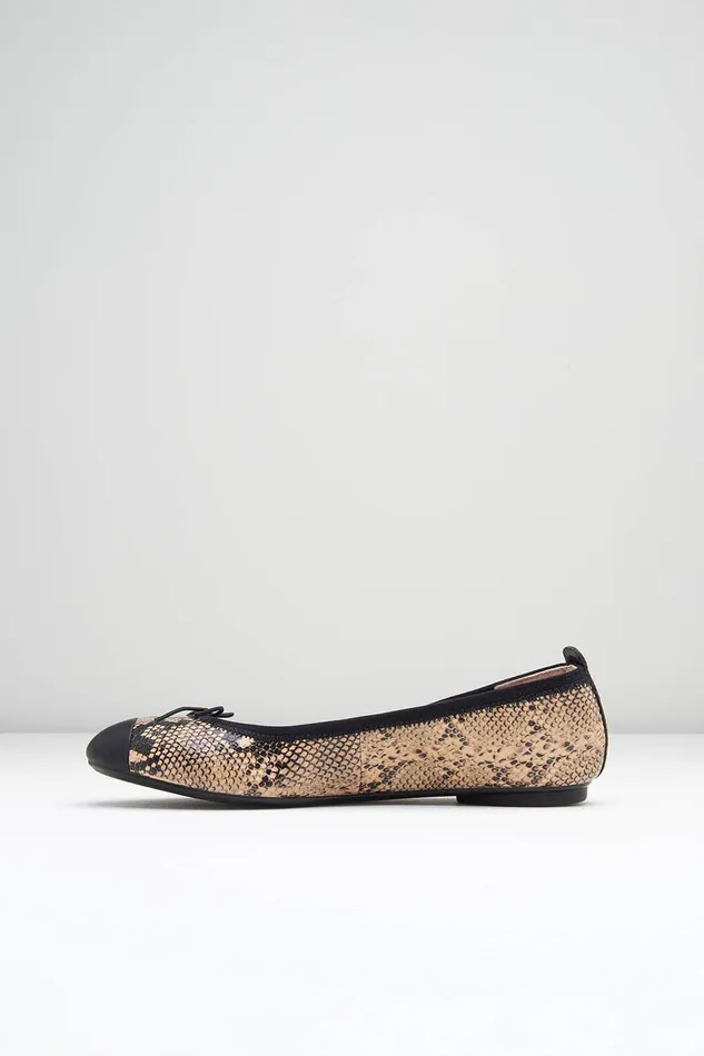 Bloch Ballet Flats Adults Ladies Astra Ballet Flats Tan Python