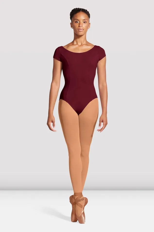 Bloch Basics Adults Ladies Mirella Cap Sleeve Princess Seam Leotard Burgundy