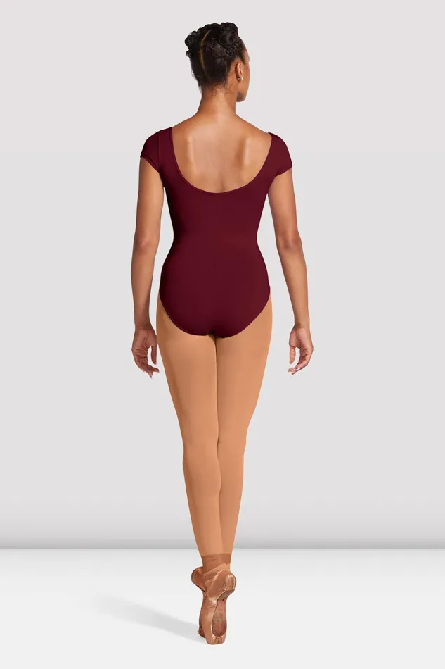 Bloch Basics Adults Ladies Mirella Cap Sleeve Princess Seam Leotard Burgundy