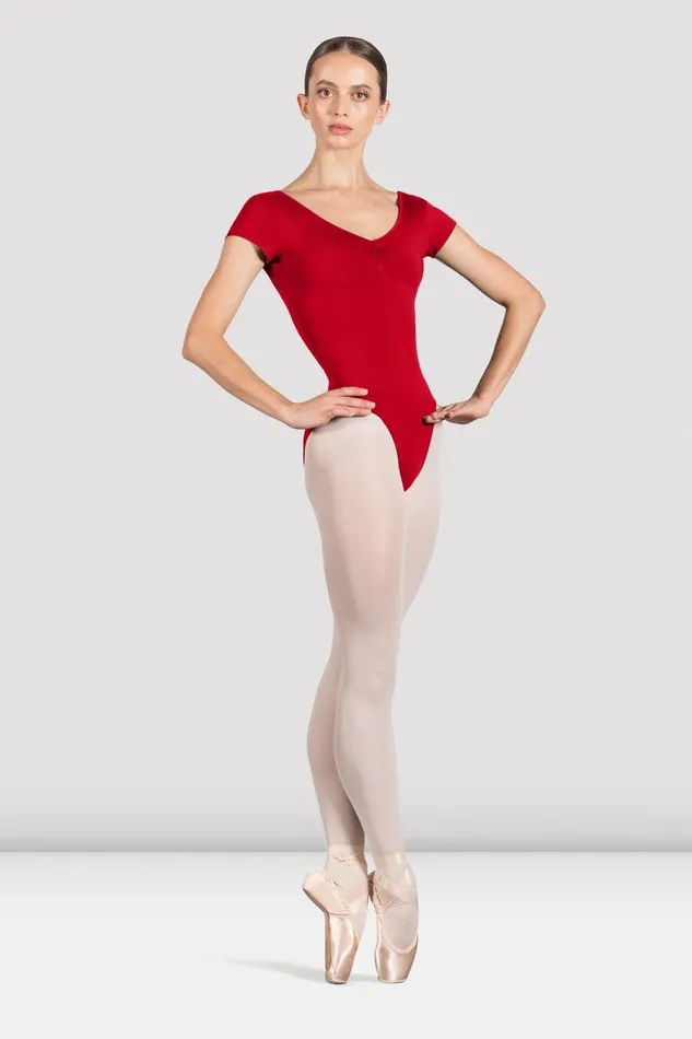 Bloch Basics Adults Ladies Penny Cap Sleeve Leotard Red