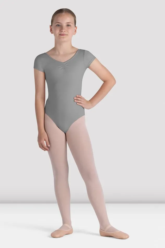 Bloch Basics Children Girls Piper Cap Sleeve Leotard Grey