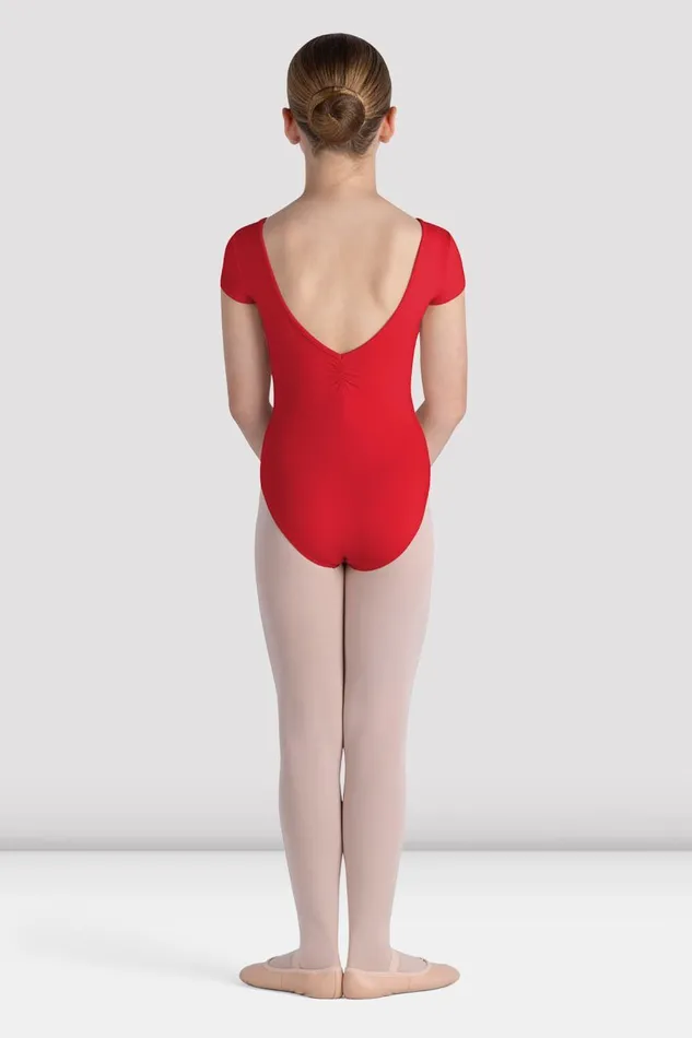 Bloch Basics Children Girls Piper Cap Sleeve Leotard Red