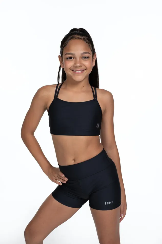 Bloch Crop Tops Children Bloch X Flo Active Remi XBack Bra Top Black