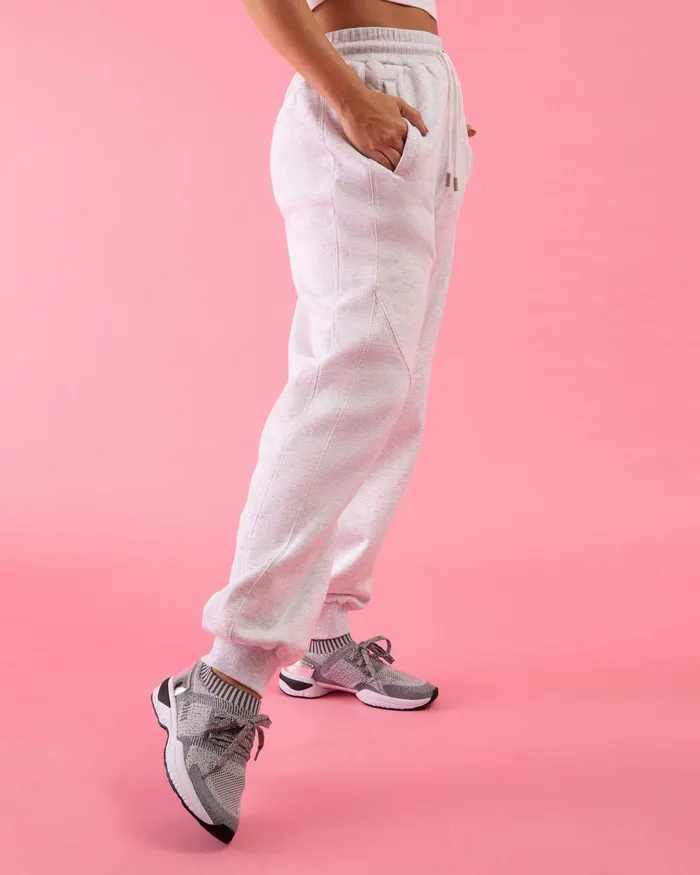 Bloch Joggers Adults Bloch Play Terry Seam Pant Snow Bloch Joggers Adults Bloch Play Terry Seam Pant Snow