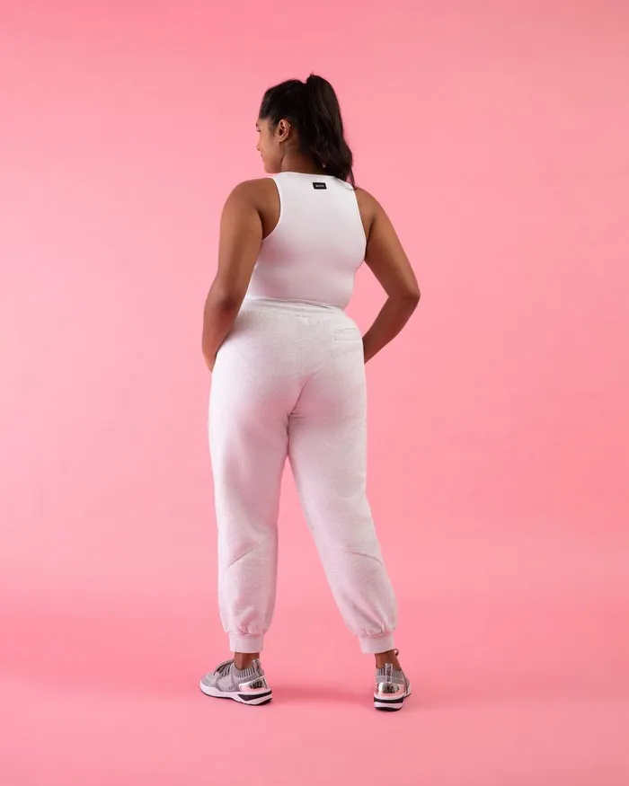 Bloch Joggers Adults Bloch Play Terry Seam Pant Snow Bloch Joggers Adults Bloch Play Terry Seam Pant Snow