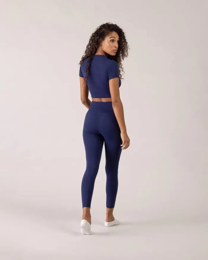 Bloch Leggings Adults Blocheverhold 78 Length Cross Over Legging Dark Iris