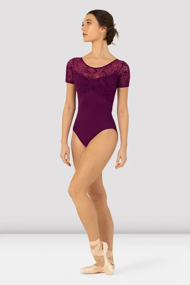 Bloch Leotards Adults Ladies Vienna Short Sleeve Leotard Boysenberry