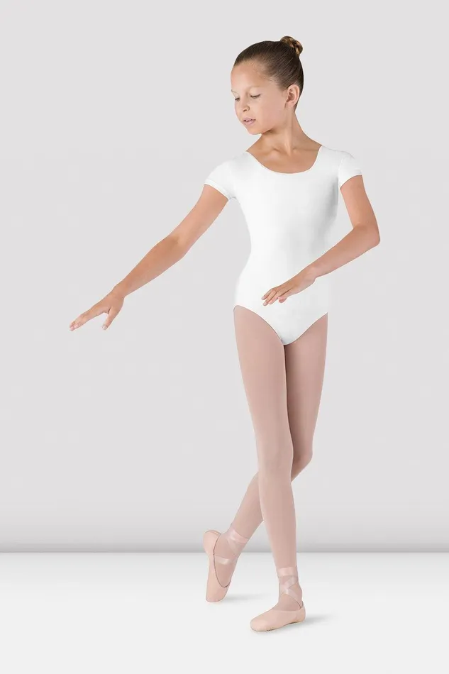 Bloch Leotards Children Girls Dujour Cap Sleeve Leotard White