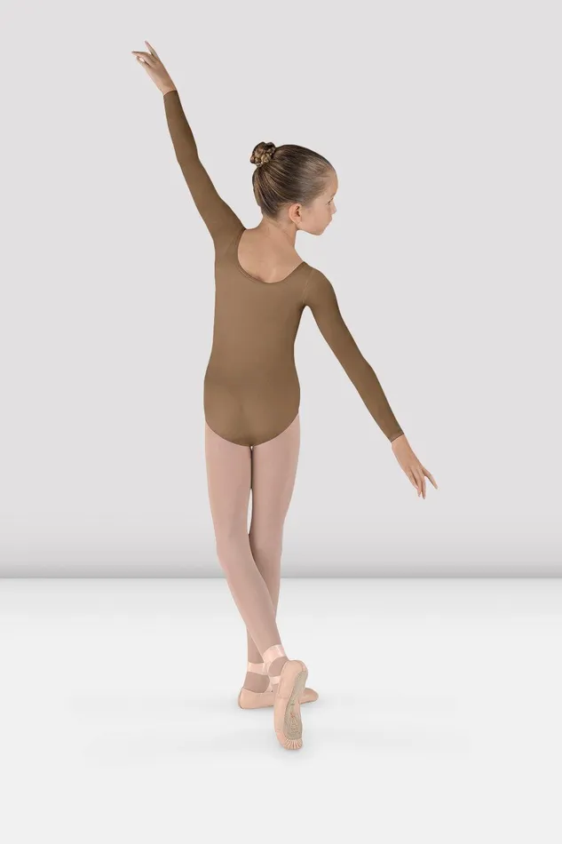 Bloch Leotards Children Girls Meglio Long Sleeve Leotard Almond
