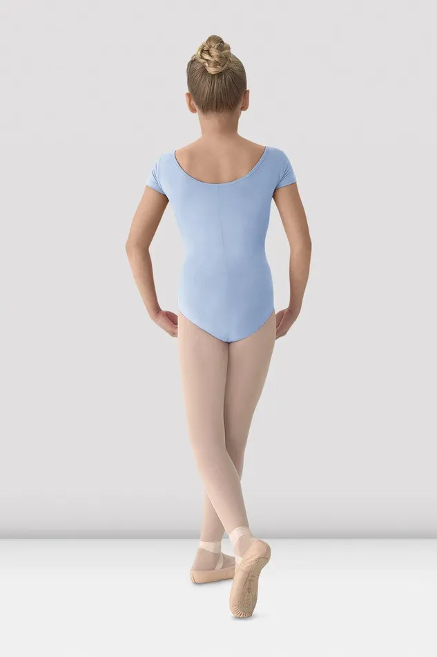 Bloch Leotards Children Girls Mirella Classic Short Sleeve Leotard Light Blue Bloch Leotards Children Girls Mirella Classic Short Sleeve Leotard Light Blue