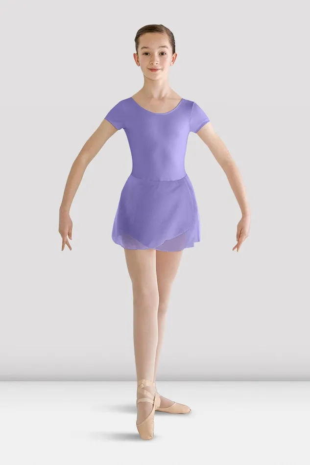 Bloch Leotards Children Girls Prisha Short Sleeve Skirted Leotard Lavender