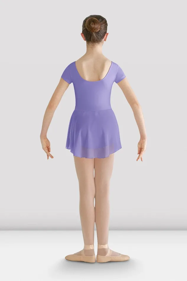 Bloch Leotards Children Girls Prisha Short Sleeve Skirted Leotard Lavender