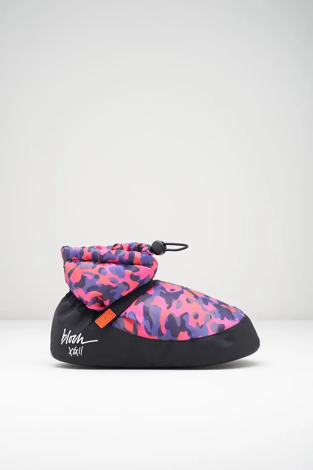 Bloch Mens Adults Adult Camo Print Ankle Warm Up Booties Pink Camo Print
