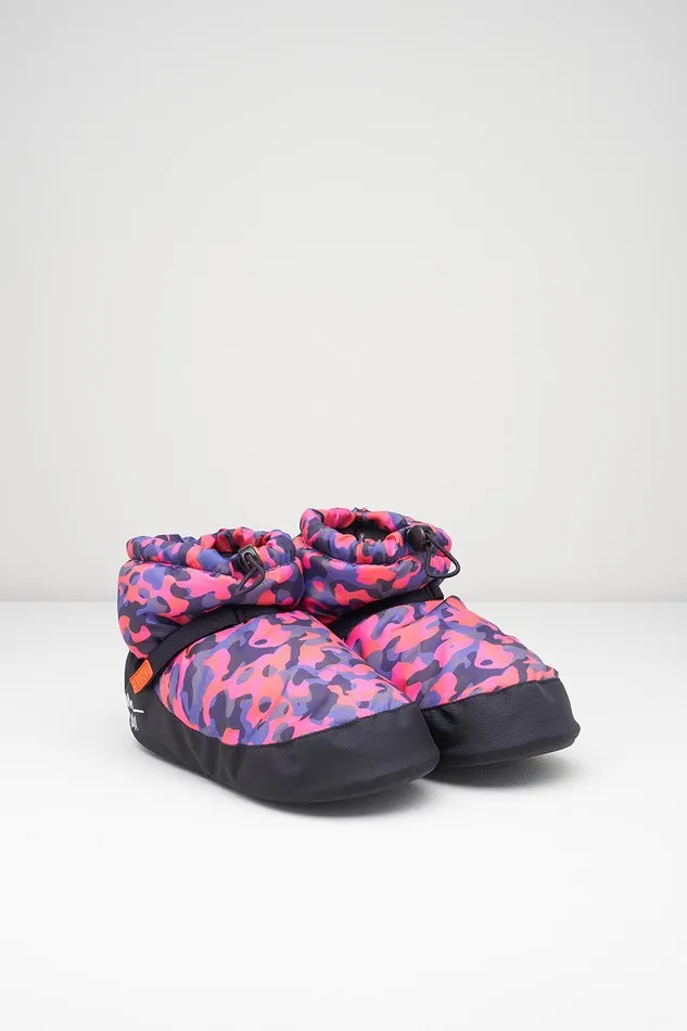 Bloch Mens Adults Adult Camo Print Ankle Warm Up Booties Pink Camo Print