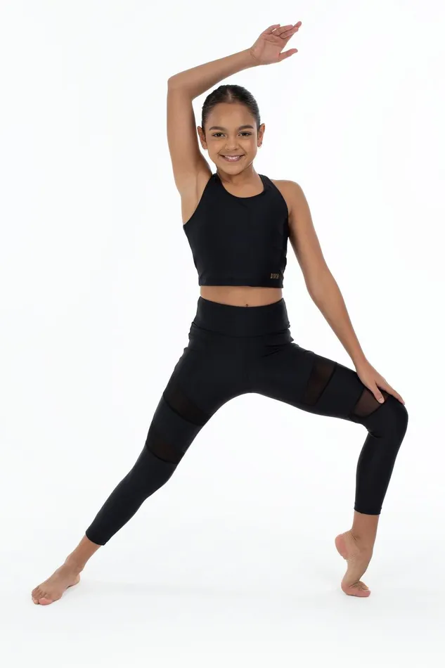 Bloch Pants and Leggings Children Bloch X Flo Active Chloe 78 Legging Black