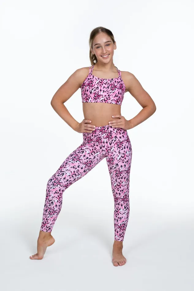 Bloch Pants and Leggings Children Bloch X Flo Active Full Length Legging Sketch Leopard Bloch Pants and Leggings Children Bloch X Flo Active Full Length Legging Sketch Leopard