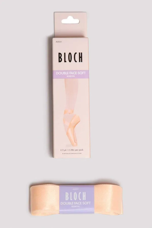 Bloch Ribbons and Elastics Accessories Double Face Soft Ribbon Pink Satin