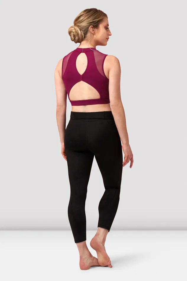 Bloch Separates Adults Ladies Natalia Open Back Crop Top Cherry Bloch Separates Adults Ladies Natalia Open Back Crop Top Cherry