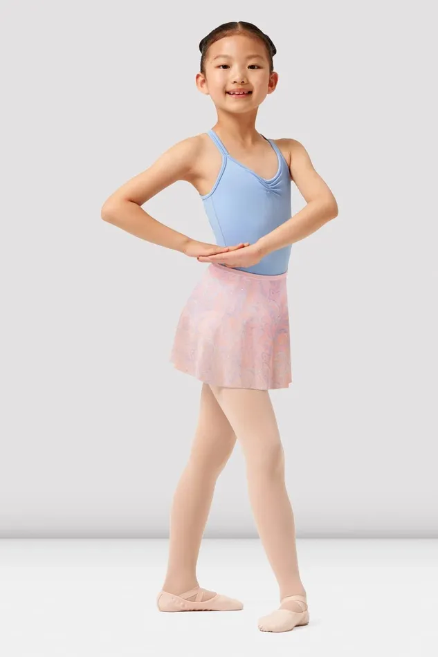 Bloch Skirts and Tutus Children Girls Mirella Paisley Printed Mesh Skirt Pink