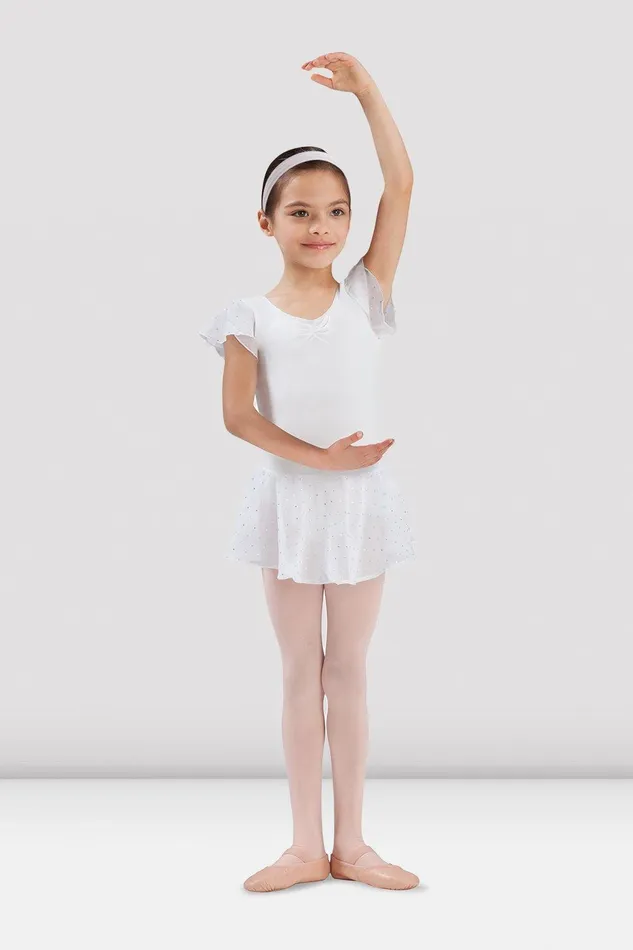 Bloch Skirts and Tutus Children Girls Olesia Georgette Sequin Skirt White