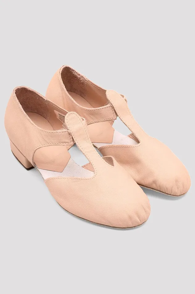 Bloch Teaching Adults Ladies Grecian Sandal Teaching Shoes Pink Leather
