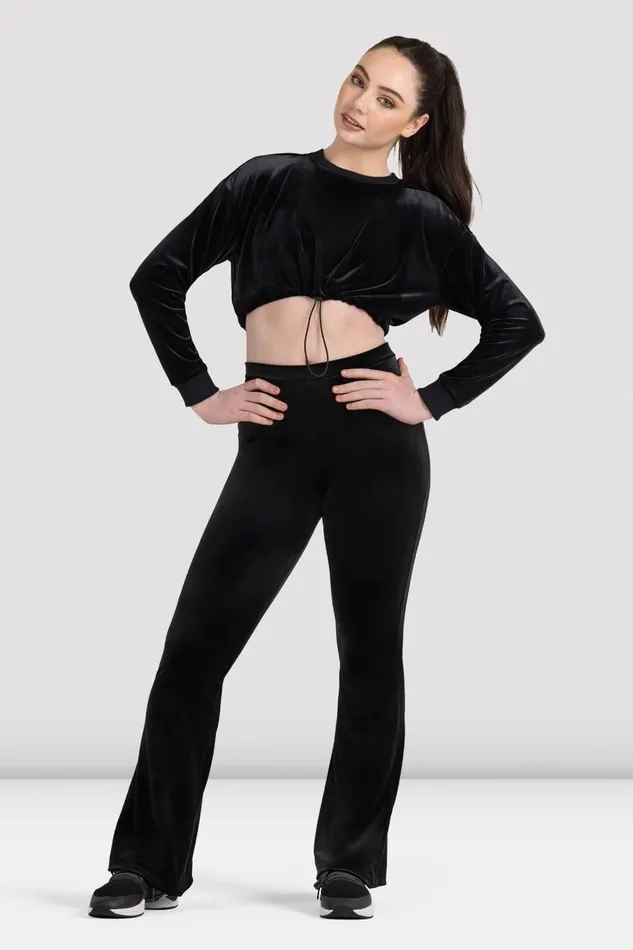Bloch Tops Adults Bloch Luxe Touch Cropped Sweat Graphite Bloch Tops Adults Bloch Luxe Touch Cropped Sweat Graphite